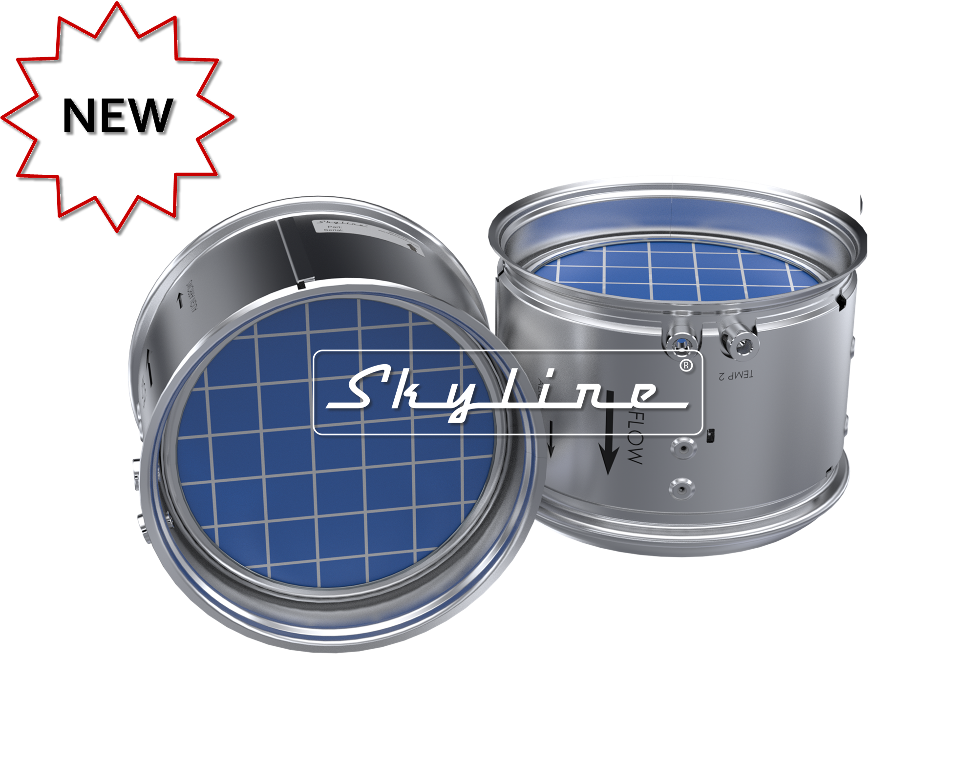 BJ0712 New Skyline DPF - Cummins B6.7 & L9 (Clamps & Gaskets Included)