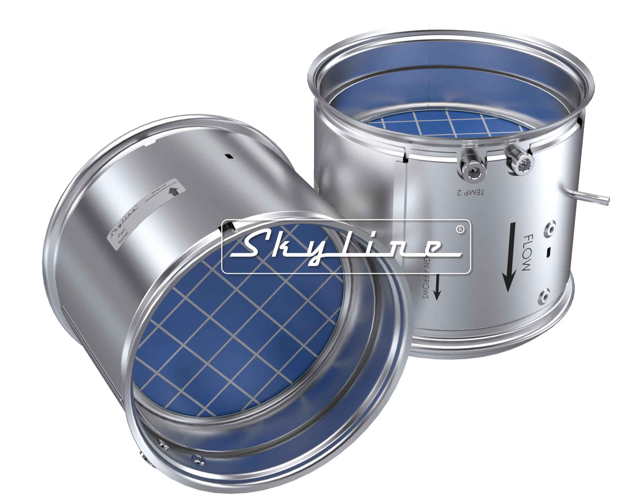 BJ0717 New Skyline DPF - Cummins L9 (Clamps & Gaskets Included)